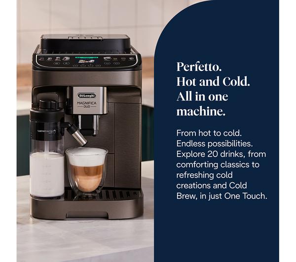 Titanium Finish DeLonghi Magnifica Duo Bean To Cup Machine