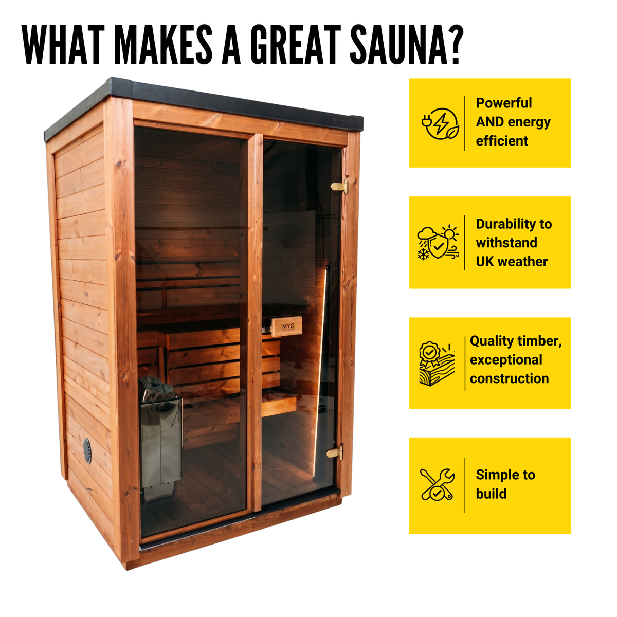 European Crafted Natural Timber Compact Outdoor Sauna