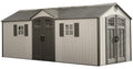 Lifetime 20 x 8 Ft. Outdoor Storage Shed with Steel Reinforced HDPE Walls, Lockable Doors, Windows, Skylights, Adjustable Shelving, Slip‑Resistant Floor, UV‑Protected Backyard Shed