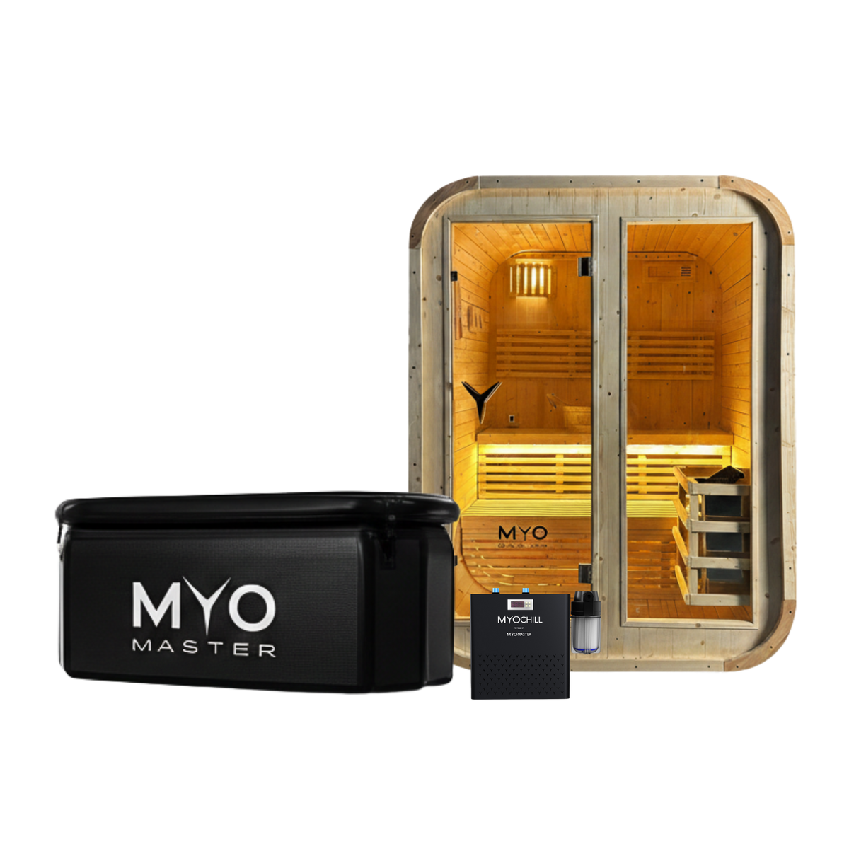Natural Wood MyoSauna MyoFreeze MyoChill Hot Cold Bundle