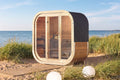 Natural Wood Compact Garden Sauna Cabin For 2 To 3 People