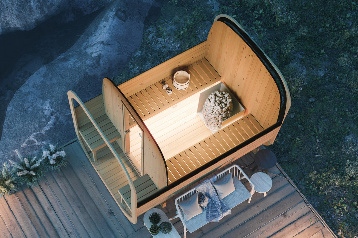 Scandinavian Spruce Timber Garden Sauna For 4 To 6 People