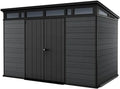 11x 7 Cortina Heavy Duty Plastic Pent Shed – Dark Grey